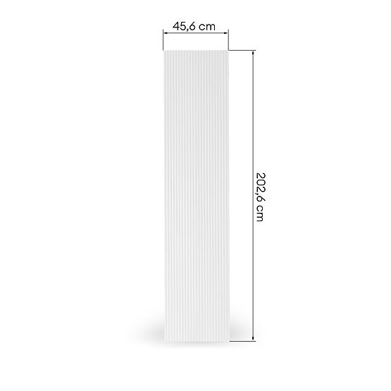 Neroli Wardrobe Door, 45.6 cm, Simple Grooves, White