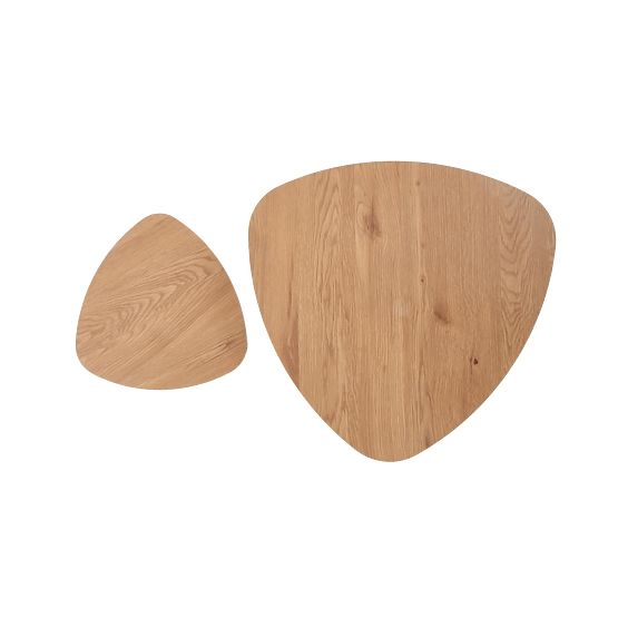 NICEA 2, set of 2 benches golden oak/black (2pcs=1set)