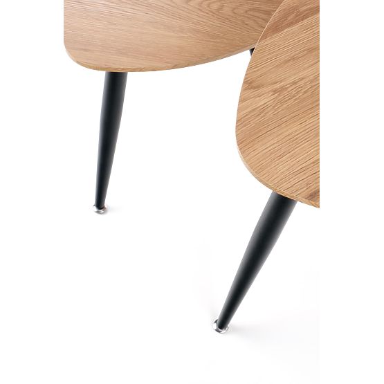 NICEA 2, set of 2 benches golden oak/black (2pcs=1set)