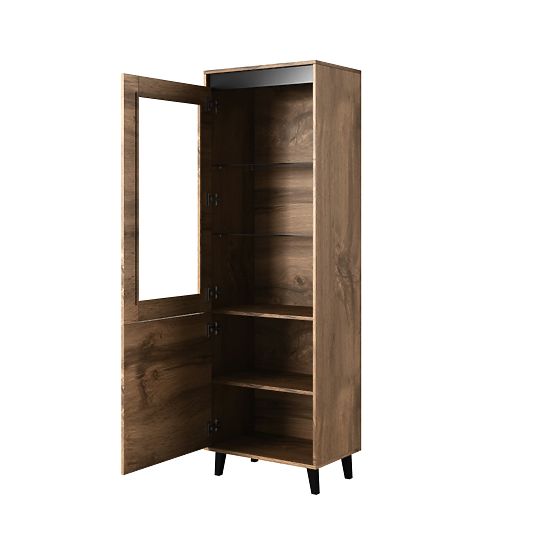 NORD DISPLAY CABINET OAK WOTAN/ANTHRACITE