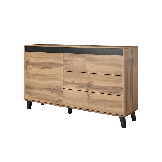 NORD SIDEBOARD OAK WOTAN/ANTHRACITE
