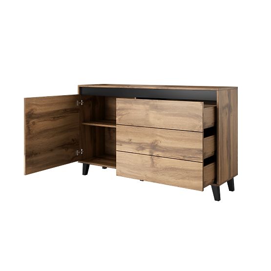 NORD SIDEBOARD OAK WOTAN/ANTHRACITE