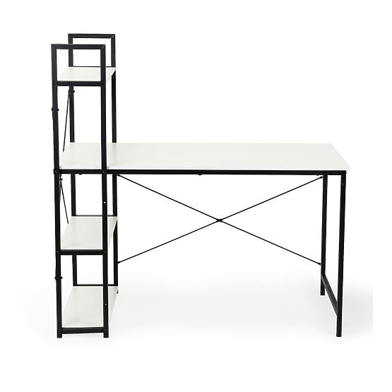 Office Computer Desk + Loft Shelf Rack