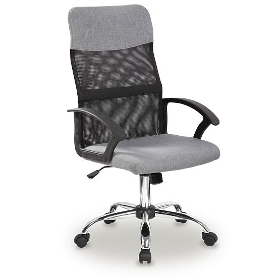 Office Swivel Chair with Mesh Backrest Grey
