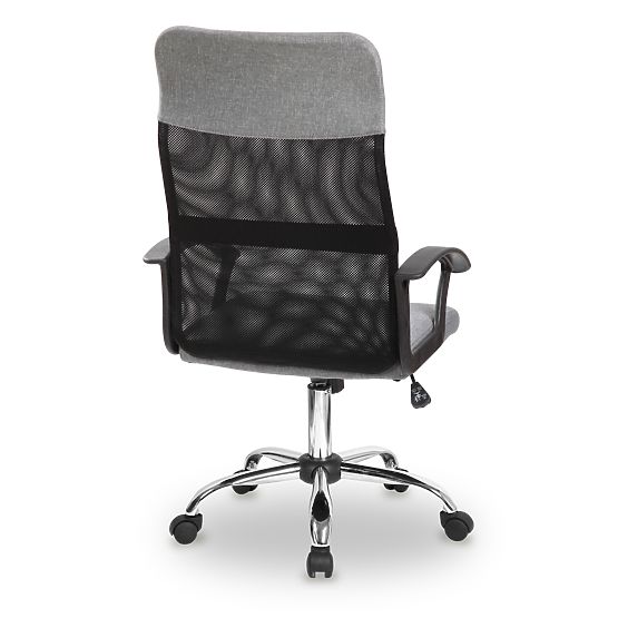 Office Swivel Chair with Mesh Backrest Grey