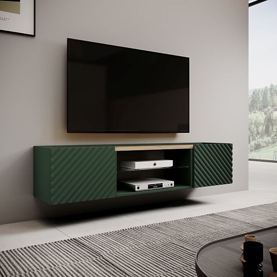 ONDA TV Cabinet EF with Optional Labrador Fireplace Installation