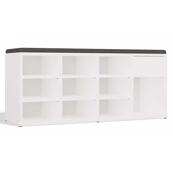 Open Shoe Cabinet TALLIN WHITE for Hallway