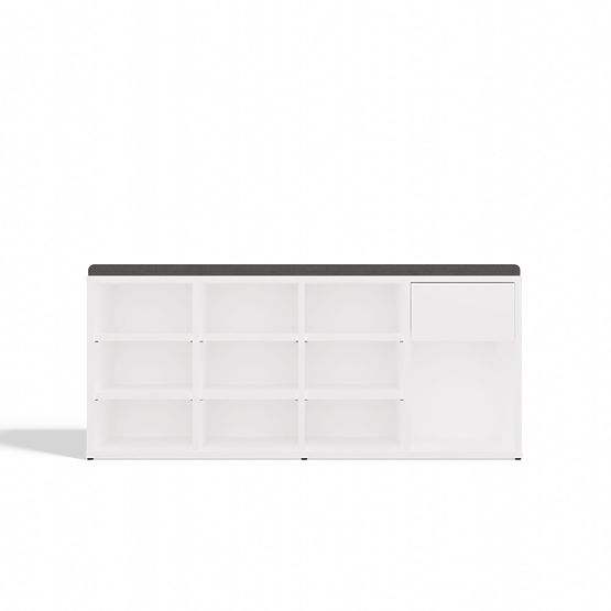 Open Shoe Cabinet TALLIN WHITE for Hallway