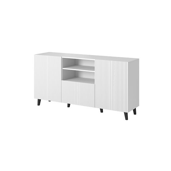 PAFOS CHEST OF DRAWERS 150 2D1S WHITE MATTE/WHITE MATTE
