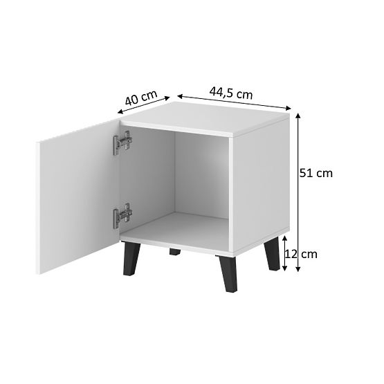 PAFOS NIGHTSTANDS (2pcs=1p) WHITE MATTE/WHITE MATTE
