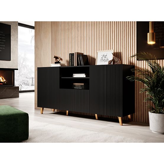 PAFOS SIDEBOARD 150 2D1S BLACK MATTE/ BLACK MATTE