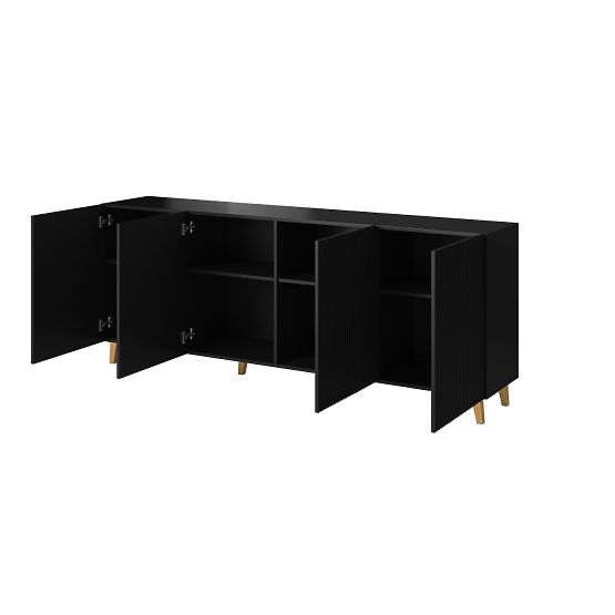 PAFOS SIDEBOARD 200 4D BLACK MATT/BLACK MATT