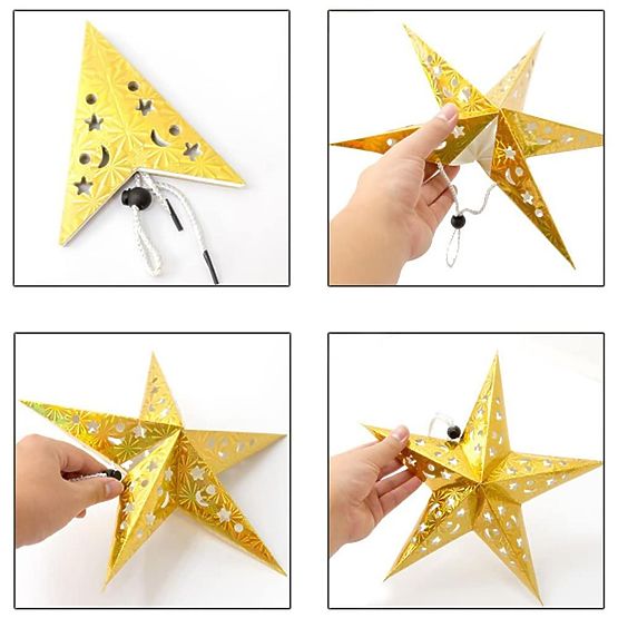 Paper Star with LED Lighting SY-002 45cm