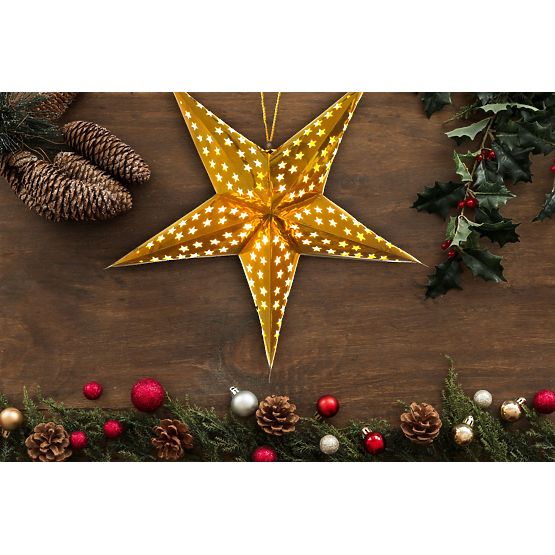 Paper Star with LED Lighting SY-002 45cm