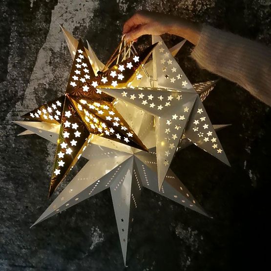 Paper Star with LED Lighting SY-002 45cm