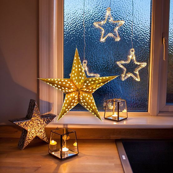 Paper Star with LED Lighting SY-002 45cm