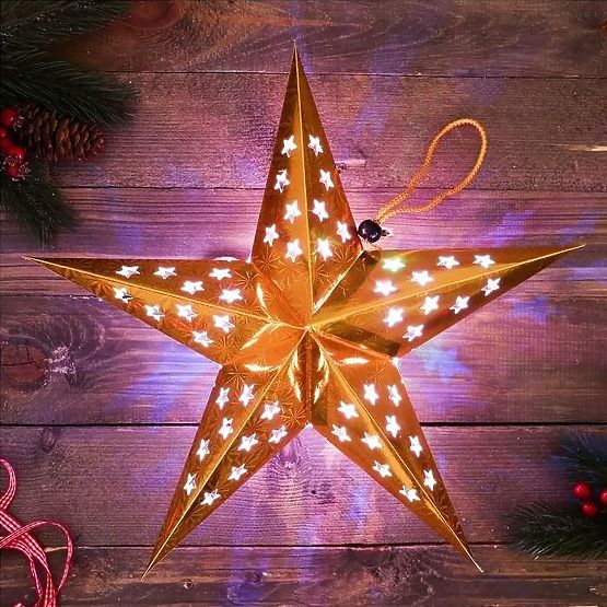 Paper Star with LED Lighting SY-002 45cm