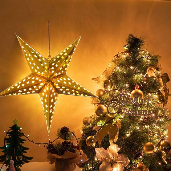 Paper Star with LED Lighting SY-002 45cm