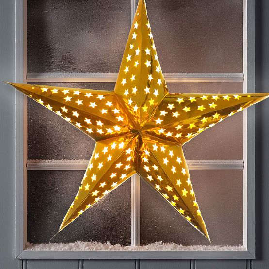 Paper Star with LED Lighting SY-002 45cm