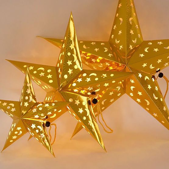 Paper Star with LED Lighting SY-002 45cm