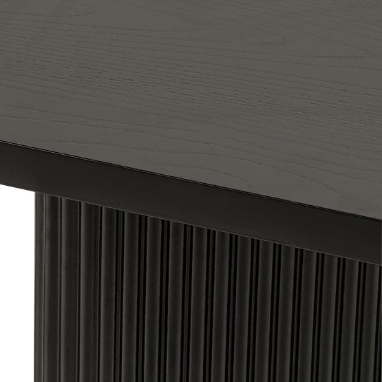 Pauline Desk/Console 140 cm, Black, Slats