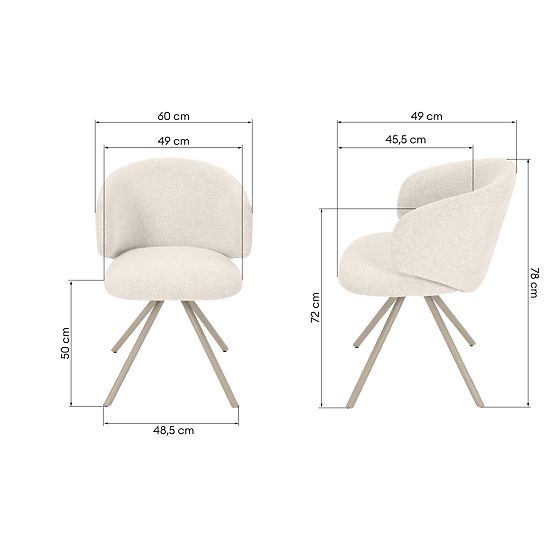Pearl Swivel Chair Beige