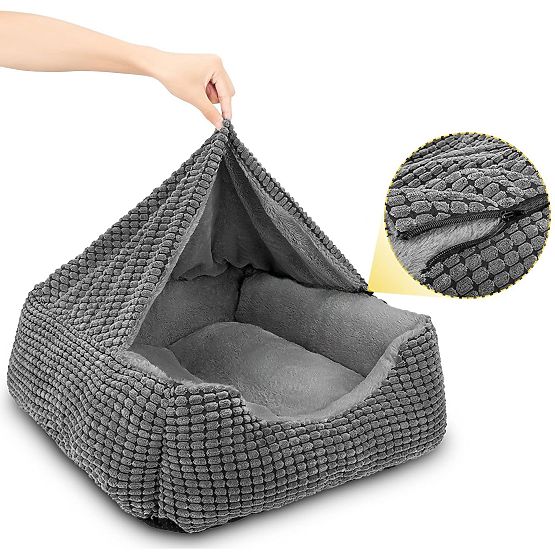 PET BED FOR DOG CAT PJ-019 GRAY XL