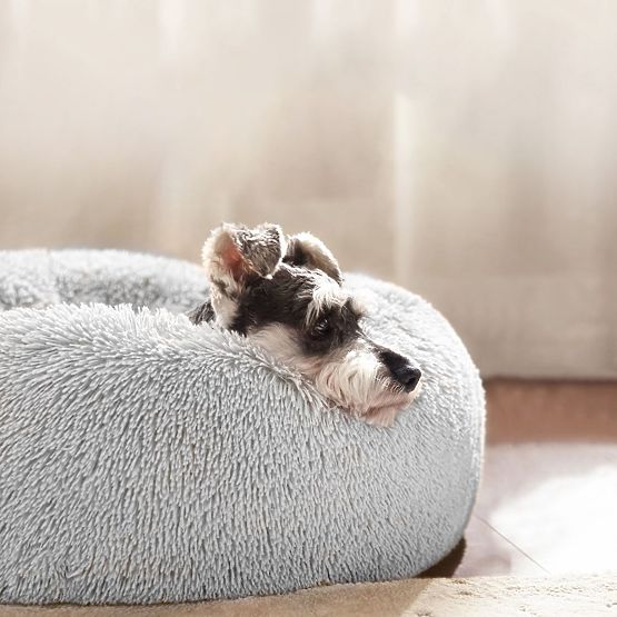 PET BED FOR DOGS AND CATS PJ-014 LIGHT GRAY L