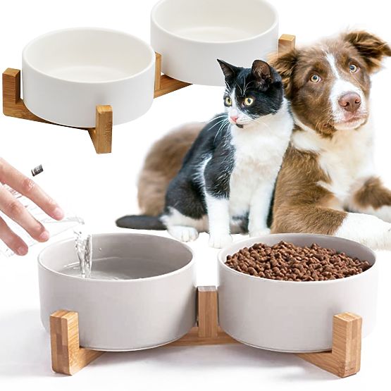 PET FOOD AND WATER BOWL WHITE 331579