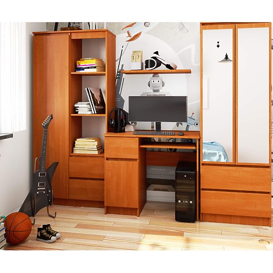 PIKSEL COMPUTER DESK ALDER - LEFT