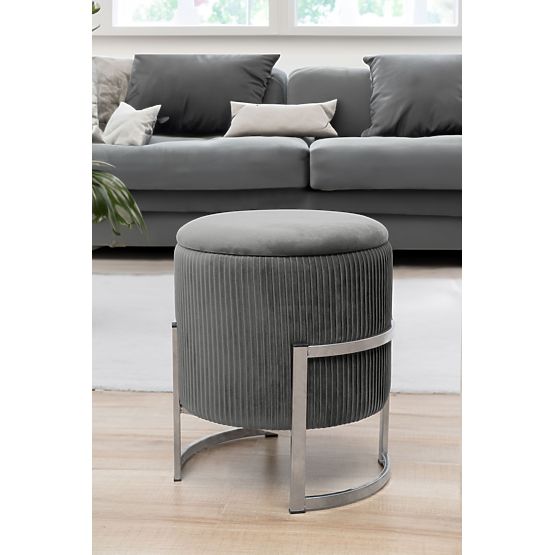PORTO GRAPHITE POUF