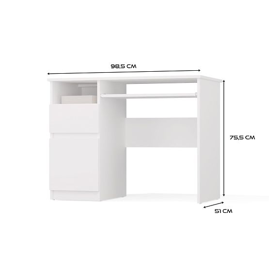 PORTO LEFT WHITE Desk