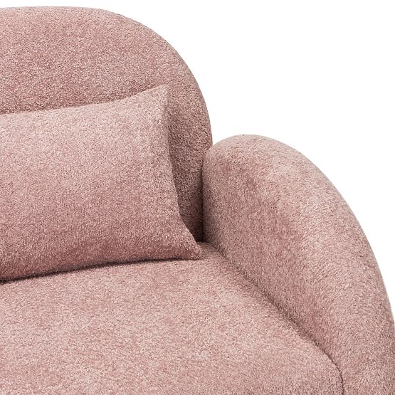 Rainbow Relaxation Chair Pink, Boucle, Rounded