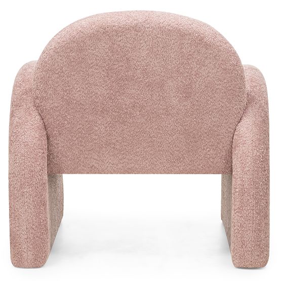 Rainbow Relaxation Chair Pink, Boucle, Rounded