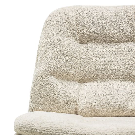 Ravena Beige Relaxation Chair, Boucle/Black Legs