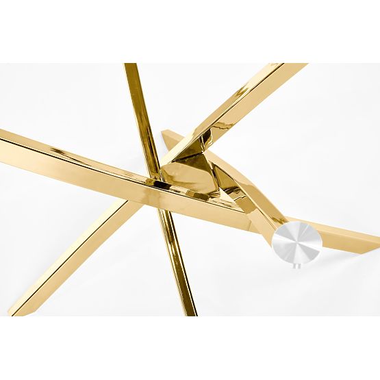 RAYMOND Table, Top - Transparent, Legs - Gold (2p=1pc)