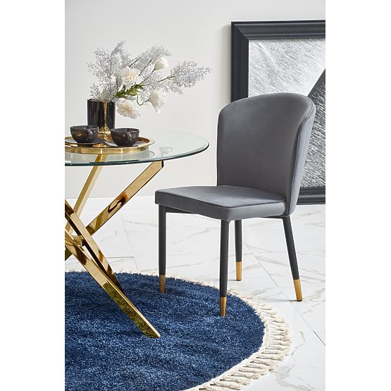 RAYMOND Table, Top - Transparent, Legs - Gold (2p=1pc)
