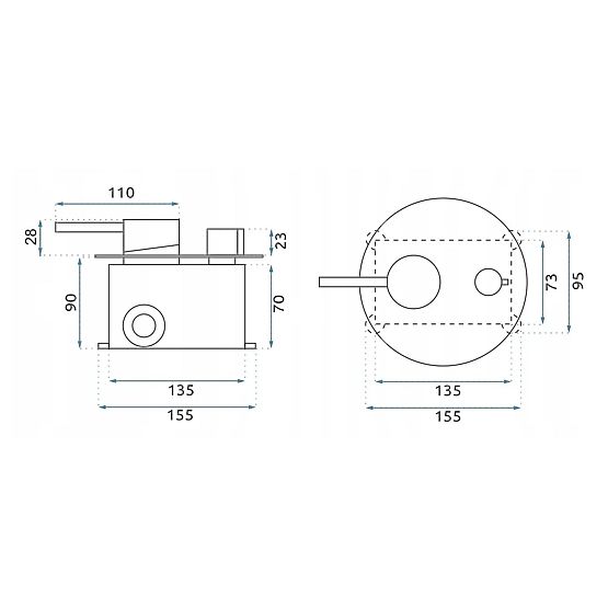 Rea Argon Gold Concealed Shower Set + BOX