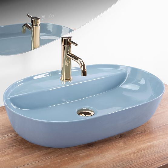 REA Aura 61 L.Blue Shiny Sink