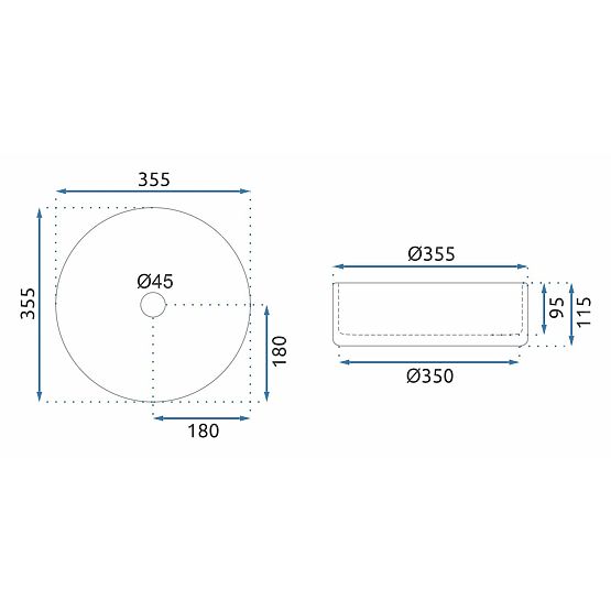 Rea Cristal Light Grey Furniture Washbasin