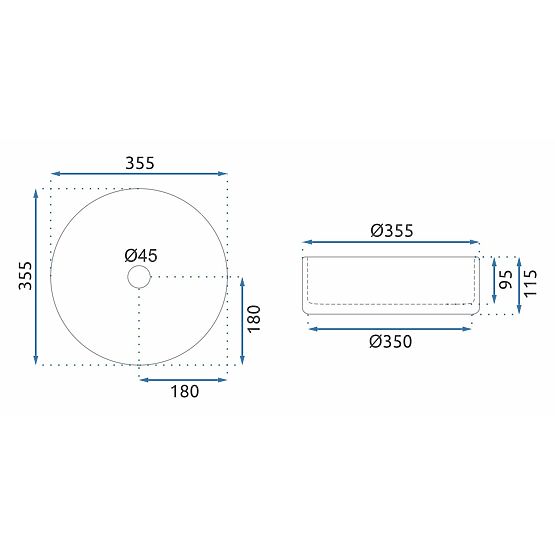 Rea Cristal Transparent 35 Furniture Washbasin