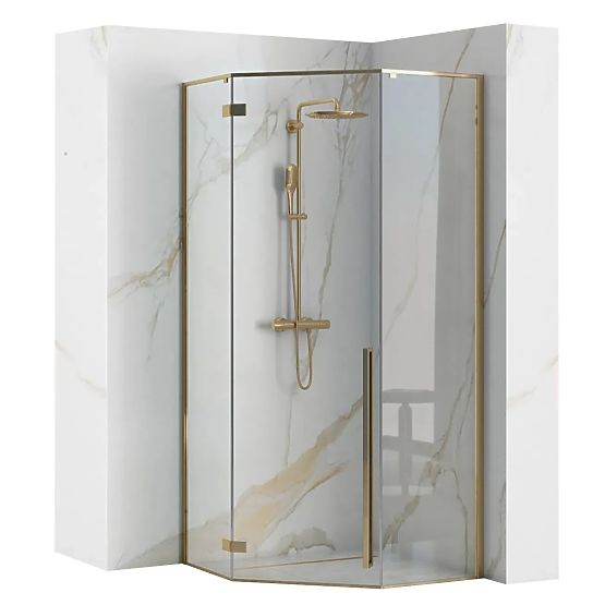 Rea DIAMOND 100x100 GOLD Shower Enclosure