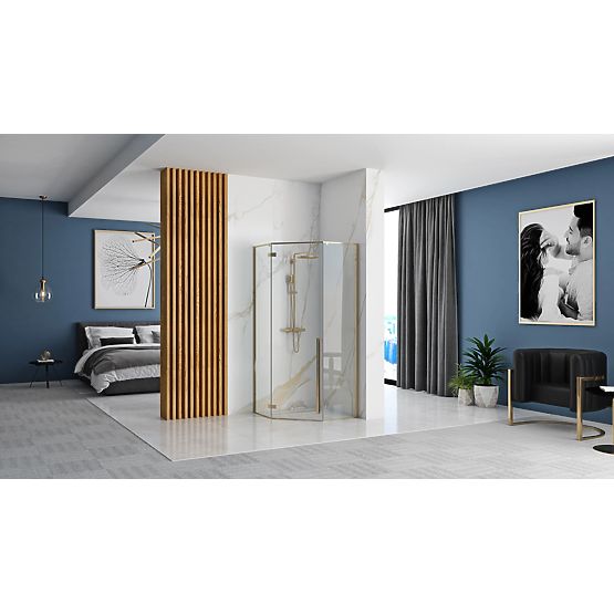 Rea DIAMOND 100x100 GOLD Shower Enclosure
