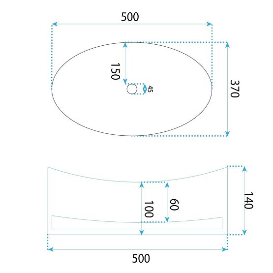 Rea Harper Transparent Furniture Washbasin