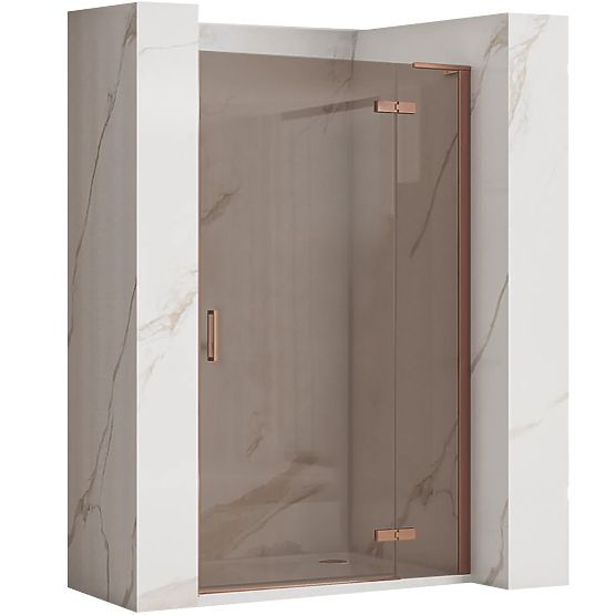 Rea Hugo 80 Brushed Copper Shower Doors