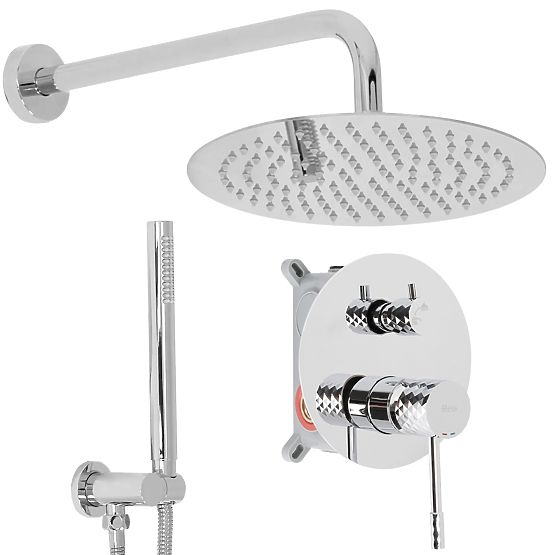 Rea Lungo Diamond Chrome Concealed Shower Set + BOX