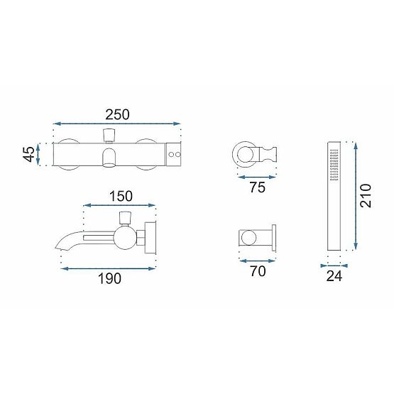 REA Lungo Titan Bath Faucet