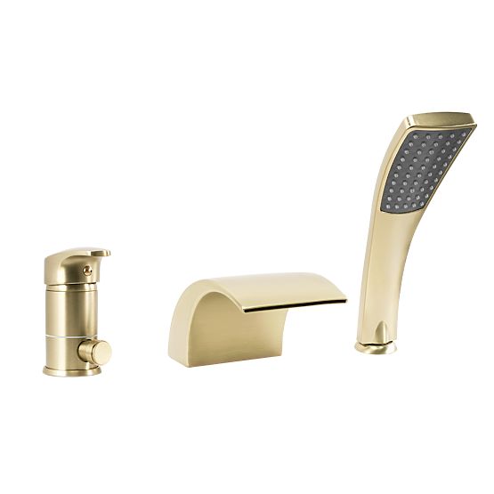 Rea Riven Brushed Gold Bath Faucet