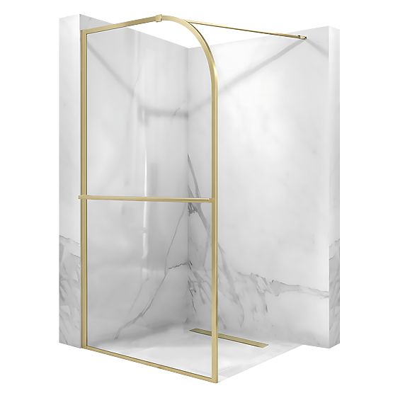 Rea Sky Brush Gold 120 Shower Screen