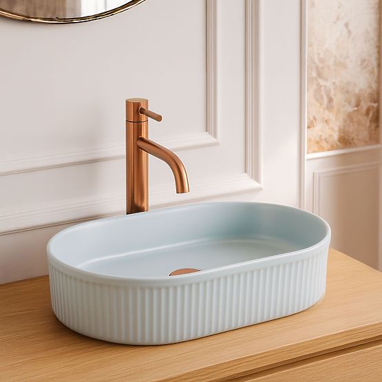 Rea Vanda Baby Blue Matt Furniture Washbasin